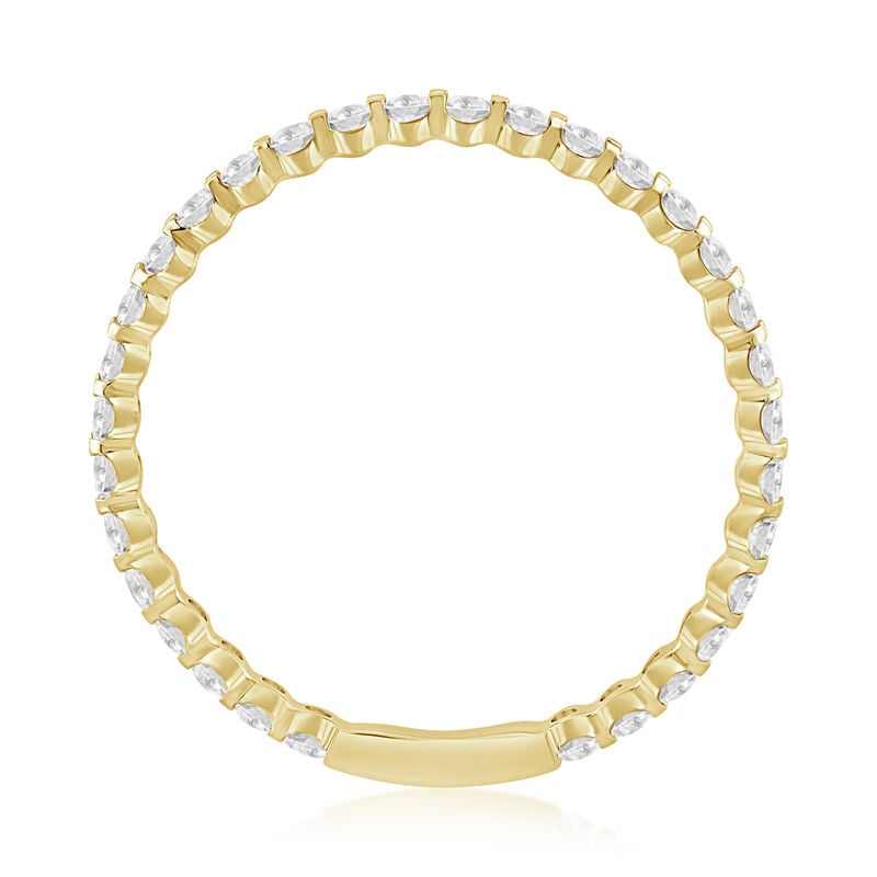 Lab Grown Diamond 1/2ctw. Round Eternity Wedding Ring in 14k Yellow Gold image number null